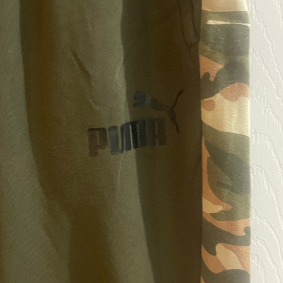 Puma Kids Camo Trim Joggers - Olive Green - Picture 3 of 8